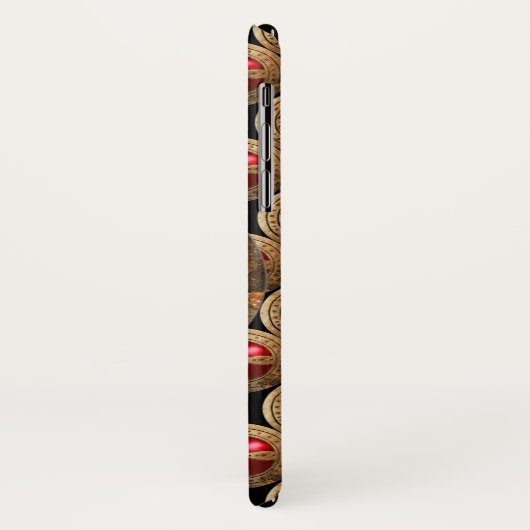 ANTIKE TEMPLAR CROSS Red Ruby Gem Case-Mate iPhone Hülle (Hinten/Links)