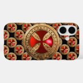 ANTIKE TEMPLAR CROSS Red Ruby Gem Case-Mate iPhone Hülle (Rückseite (Horizontal))