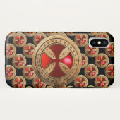 ANTIKE TEMPLAR CROSS Red Ruby Gem Case-Mate iPhone Hülle (Rückseite (Horizontal))