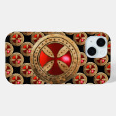 ANTIKE TEMPLAR CROSS Red Ruby Gem Case-Mate iPhone Hülle (Rückseite (Horizontal))