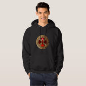 ANTIKE TEMPLAR CROSS Red Ruby Gem Hoodie (Vorne ganz)