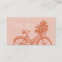 Antike Terrakotta-Fahrrad-Blumen Pastell Retro