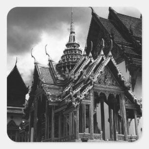 Antike Thailand Bangkok die Dusit-Gruppe Quadratischer Aufkleber