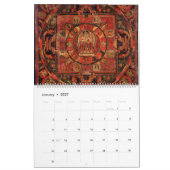 Antike tibetische Thangkas Kalender (Jan 2027)