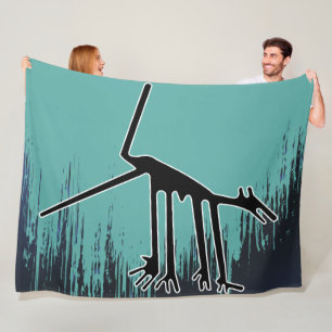 Antike Tiere - Alte Erd-Kunst Fleecedecke