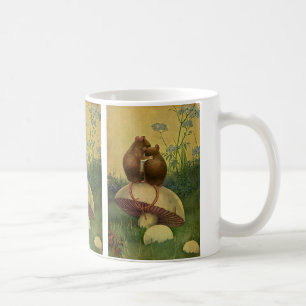 Antike Tiere, Liebe und Romantik Feldmäuse Kaffeetasse