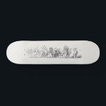 Antike Tierparade Skateboard<br><div class="desc">Tiere auf Parade antike Malerei</div>