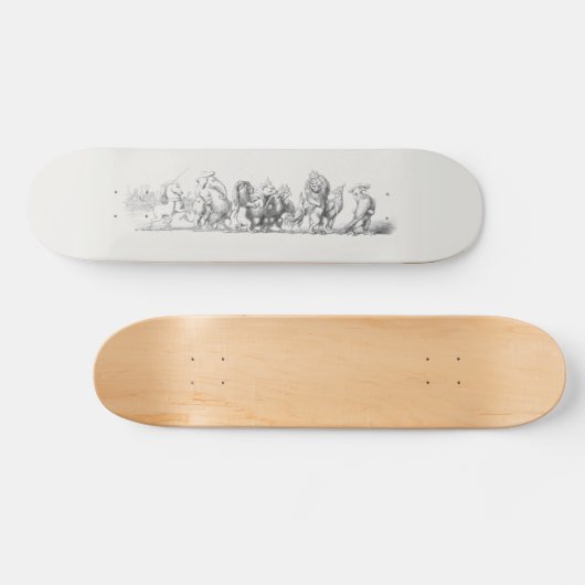 Antike Tierparade Skateboard (Horizontal)