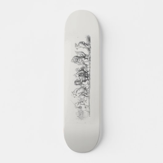 Antike Tierparade Skateboard (Vorne)