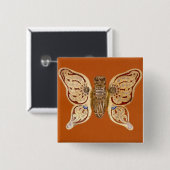 Antike Tiffany Gold Schmetterling viktorianische K Button (Vorne & Hinten)