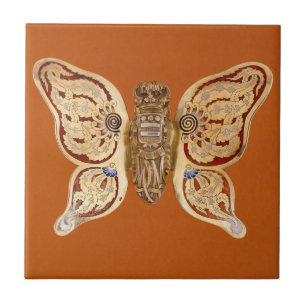 Antike Tiffany Gold Schmetterling viktorianische K Fliese