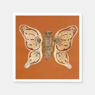Antike Tiffany Gold Schmetterling viktorianische K Serviette