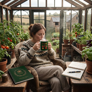 Antike Tomate Botanical Smaragd Kaffeetasse