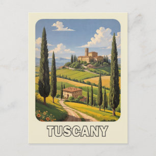 Antike Toskana Italien Villa Landschaft Reise Postkarte