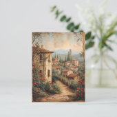 Antike Toskana Romantische Ölgemälde Kunst Postkarte (Stehend Vorderseite)