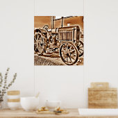 Antike Tractor Farm Poster (Küche)