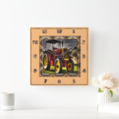 Antike Traktoruhr Quadratische Wanduhr (Zuhause)