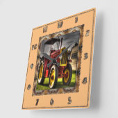 Antike Traktoruhr Quadratische Wanduhr (Winkel)