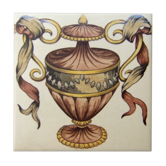 Antike Transferware der Wiedergabe-VT0015 Fliese (Vorderseite)