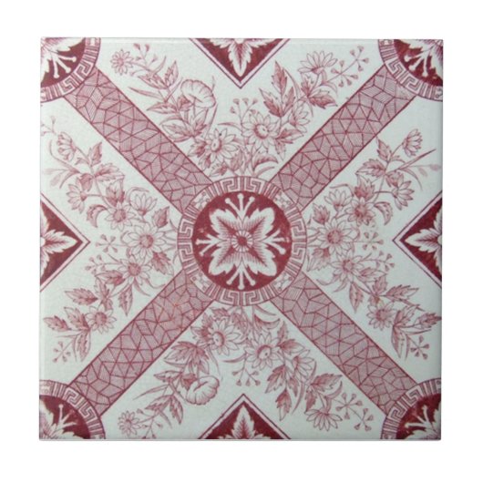 Antike Transferware der Wiedergabe-VT0040 Fliese (Vorderseite)