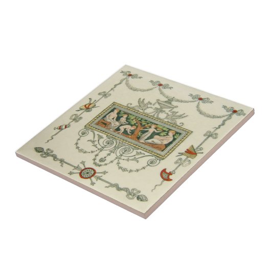 Antike Transferware der Wiedergabe-VT0046 Fliese (Seite)