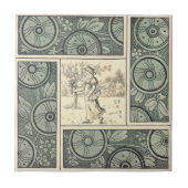 Antike Transferware der Wiedergabe-VT0049 Fliese (Vorderseite)