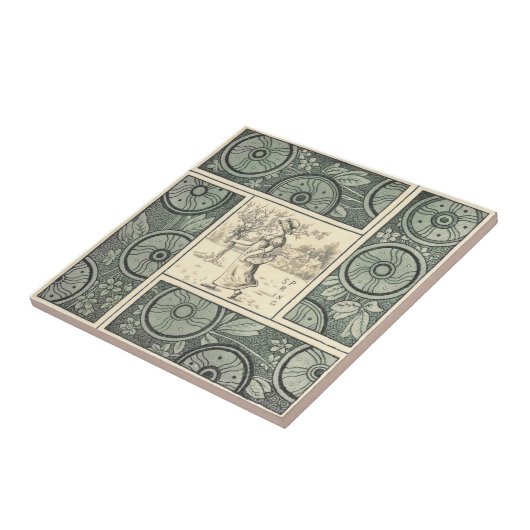 Antike Transferware der Wiedergabe-VT0049 Fliese (Seite)