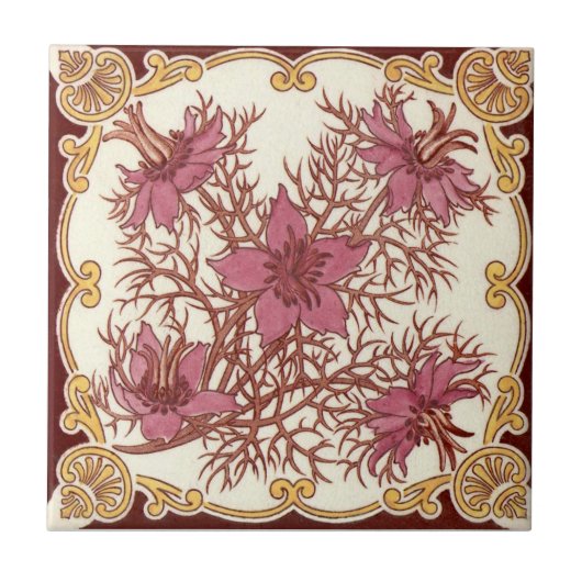 Antike Transferware der Wiedergabe-VT0072 Fliese (Vorderseite)