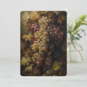 Antike Trauben Feiertagskarte (Stehend Vorderseite)