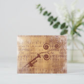 Antike Trompete Postkarte (Stehend Vorderseite)