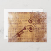 Antike Trompete Postkarte (Vorne/Hinten)