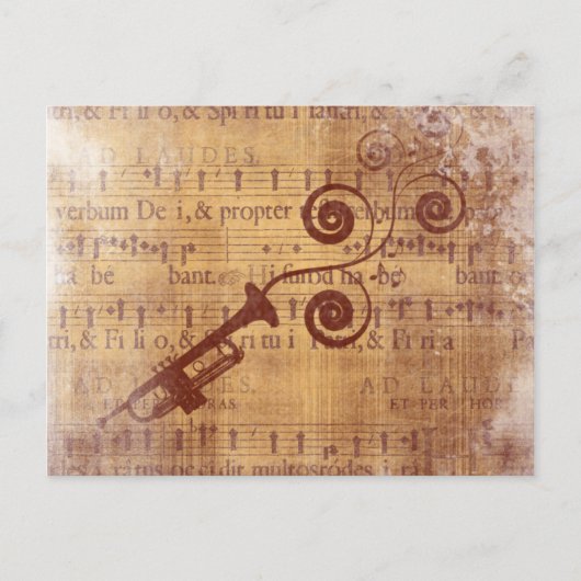 Antike Trompete Postkarte (Vorderseite)