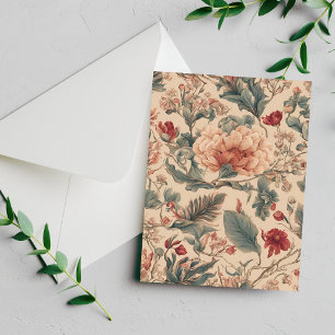 Antike tropische Blumen Vintage-Blumen Postkarte