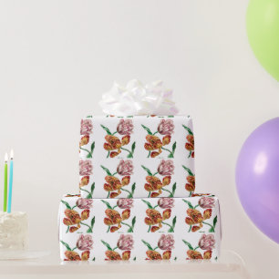Antike Tulpen-Botanische Illustration Geschenkpapier