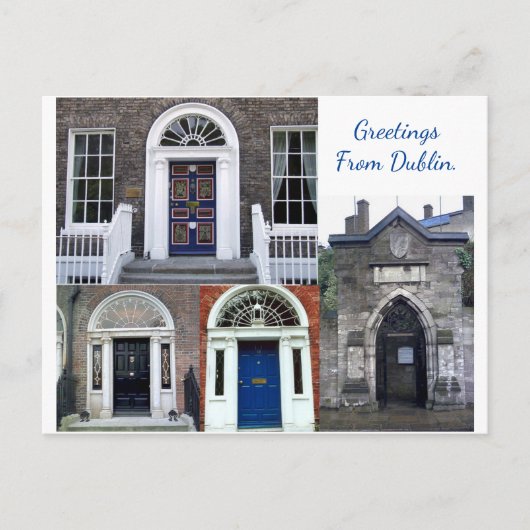 Antike Türensammlung, Grüße aus Dublin Postkarte (Vorderseite)