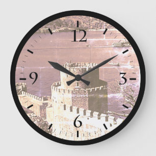 Antike Türkei Istanbul Bosporus Festung Large C Große Wanduhr