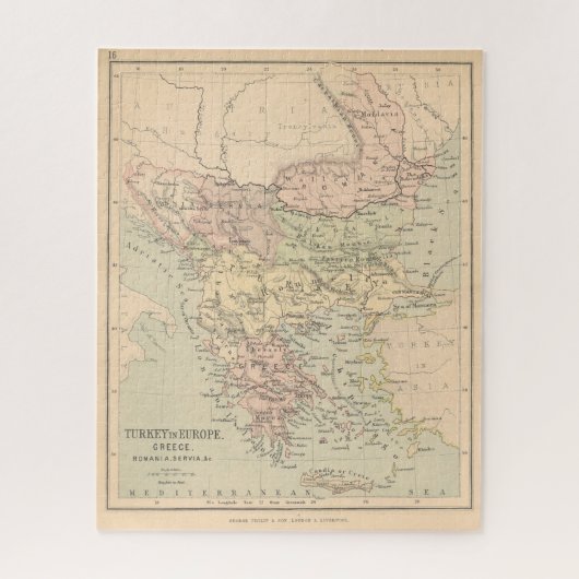 Antike Türkei und Griechenland Karte Jigsaw Puzzle (Vertikal)