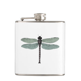 antike typografische Vintage Libelle Flachmann