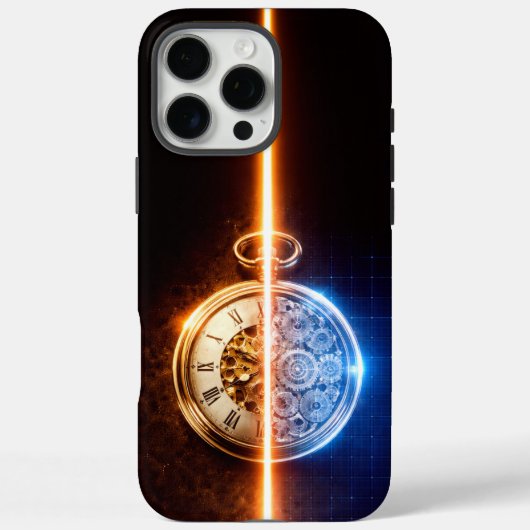 Antike Uhr Blaupause Case-Mate iPhone Hülle (Rückseite)