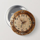 Antike Uhr Button (Vorne & Hinten)