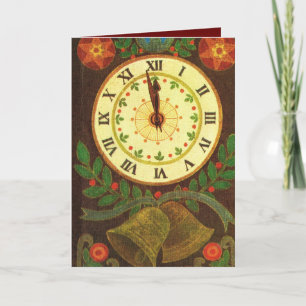 Antike Uhr, Frohe Weihnachten