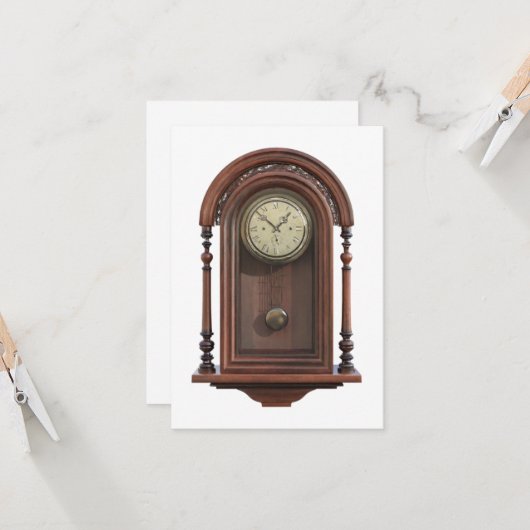 Antike Uhr Karte (Vorderseite/Rückseite Beispiel)