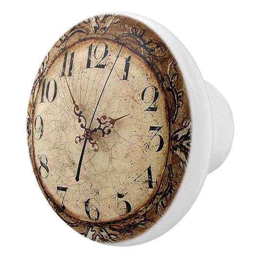 Antike Uhr Keramikknauf (Rechts)