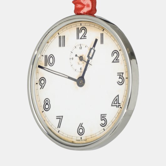 Antike Uhr Ornament Aus Metall (Links)