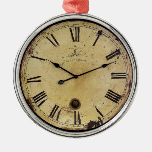 Antike Uhr Ornament Aus Metall