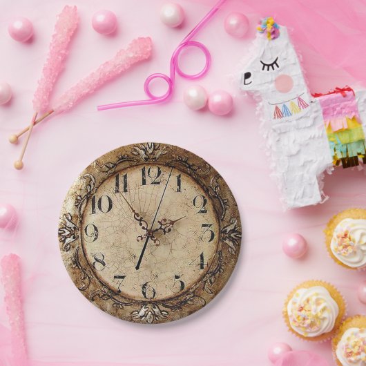 Antike Uhr Pappteller (Party)