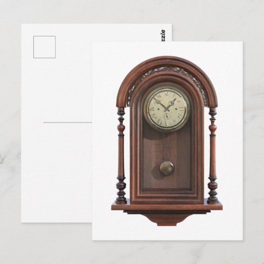 Antike Uhr Postkarte (Vorne/Hinten)