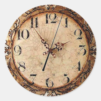 Antike Uhr Runder Aufkleber