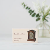 Antike Uhrcreme-Visitenkarte Visitenkarte (Stehend Vorderseite)