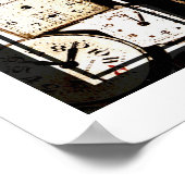 Antike-Uhren-Triptychon-Poster Poster (Ecke)
